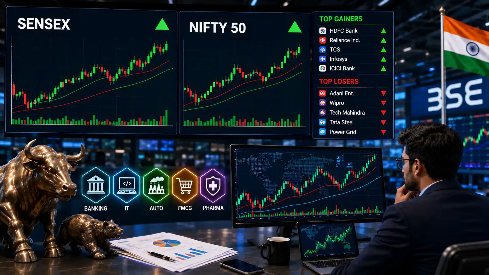 Stock Market Today: Sensex ਤੇ Nifty ਵਿੱਚ  IT ਅਤੇ Banking Stocks ਰਹਿਣਗੇ ਫੋਕਸ ਵਿੱਚ, ਜਾਣੋ ਕਿਹੜੇ ਸ਼ੇਅਰਾਂ 'ਤੇ ਰਹੇਗੀ ਨਜ਼ਰ